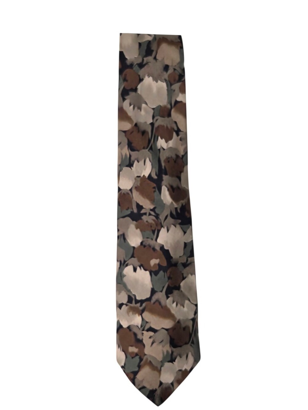SECOURS Authentic Multicolor Abstract Floral Silk Necktie Made In Italy NWOT